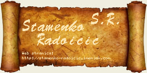 Stamenko Radoičić vizit kartica